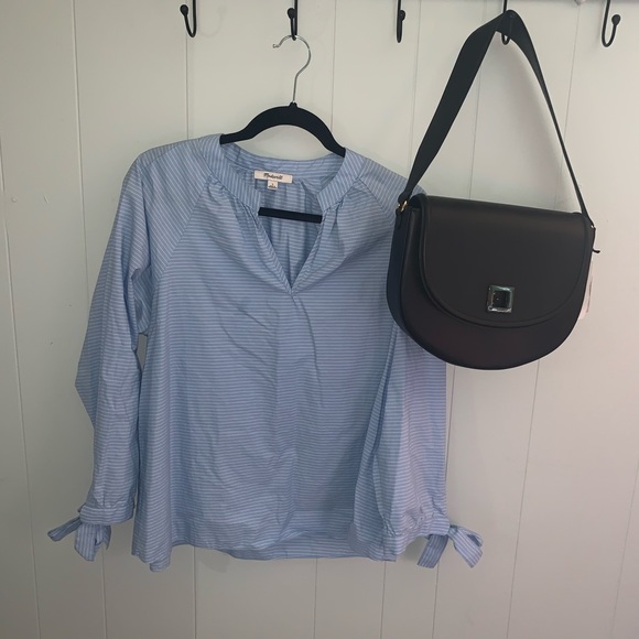 Madewell Striped cotton-poppin blouse - Picture 3 of 7